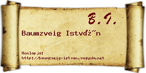 Baumzveig István névjegykártya